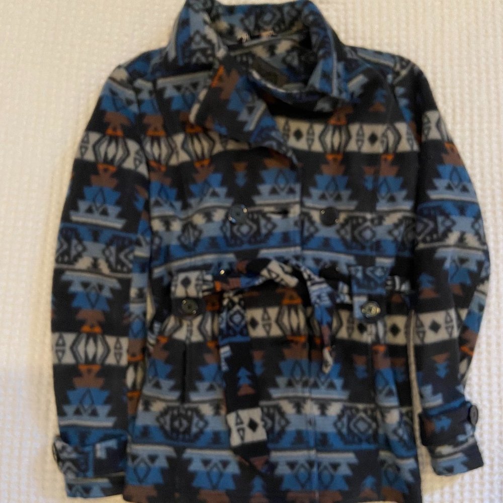 Cute Textile Pea Coat Size Small